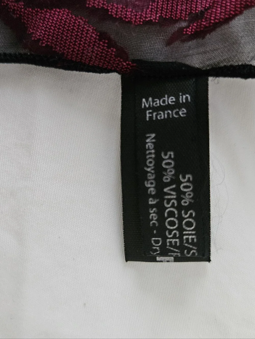 BROCHIER SOIRIES Lyon France Silk Blend Velvet Burnout Botanical Scarf